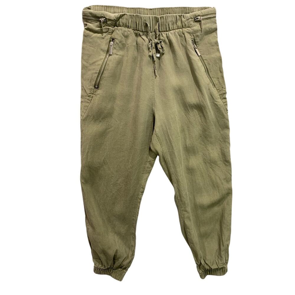Small Dex Womens Army Green Lightweight Jogger Style Pants